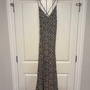 Lulus Floral Green and White Maxi Dress